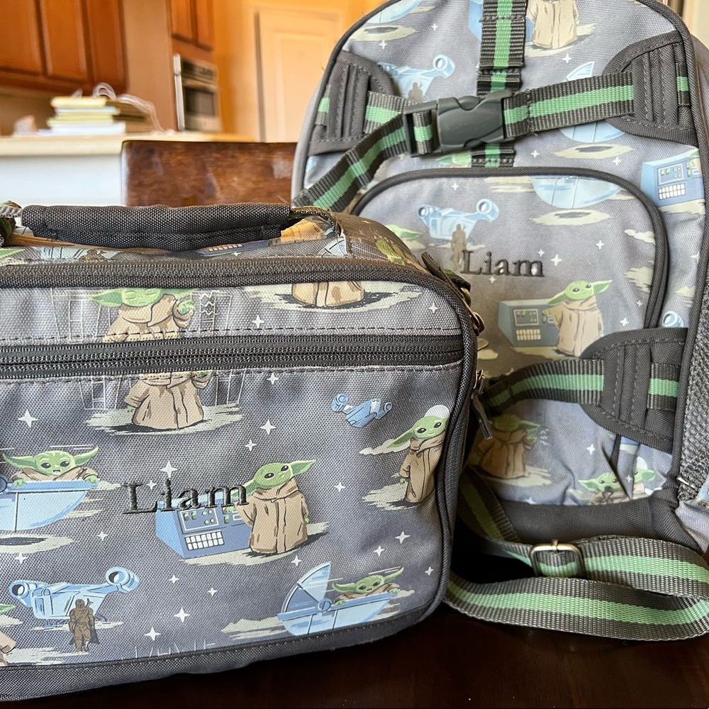 Pottery Barn Kids backpack and lunch box set
